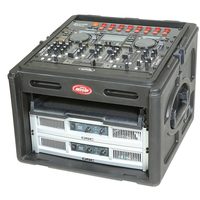SKB 1SKB-R106W Video Control and Presentation Rack 10x6 Compact 6U Rolling Rig with Wheels