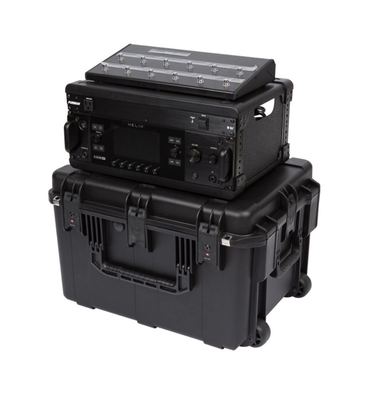 SKB 3I-231714GFX 4U iSeries Injection Moulded Guitar FX Fly Rack with Wheels