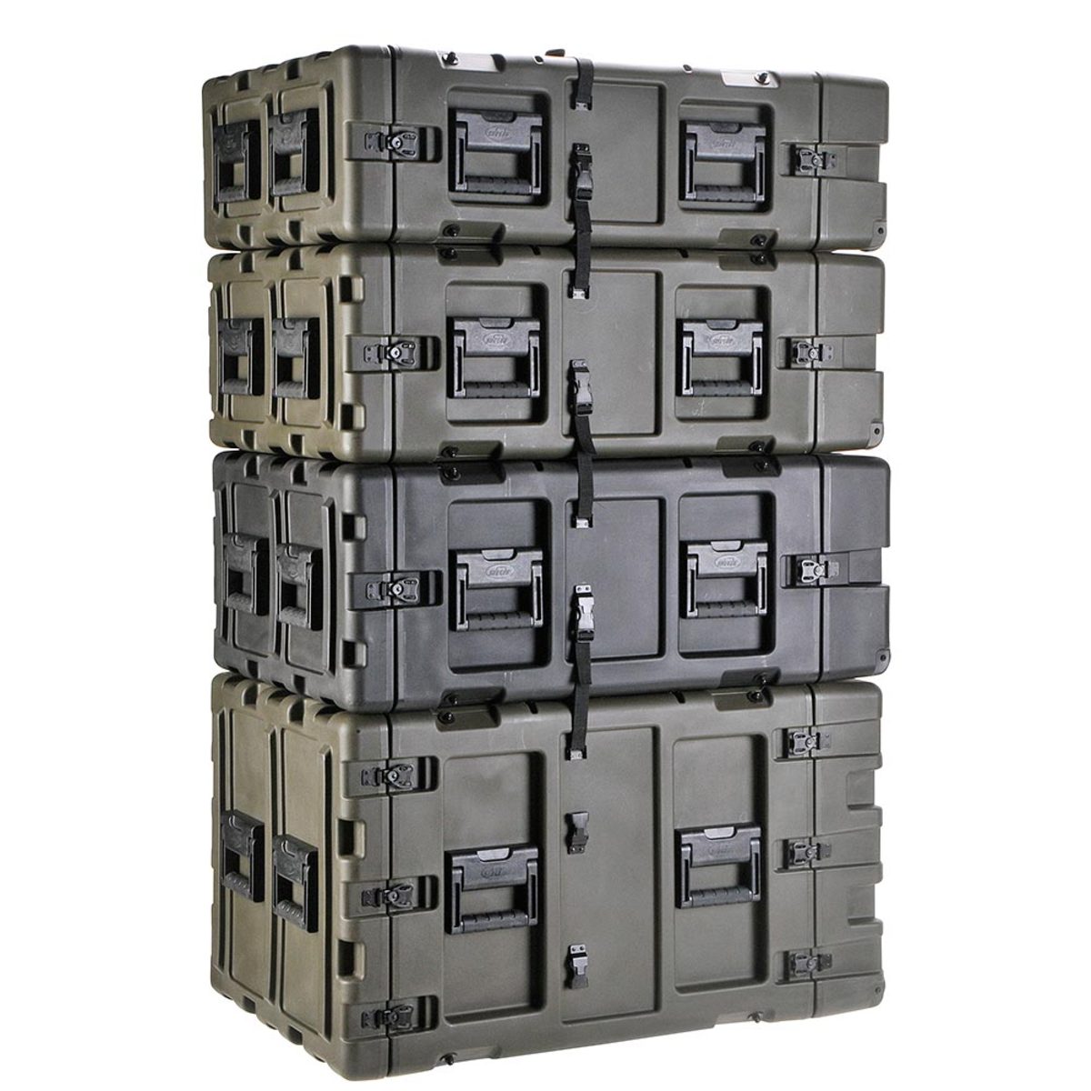 SKB 3RR-14U24-25M SKB 14U Removable ShockRack Drab Olive Green